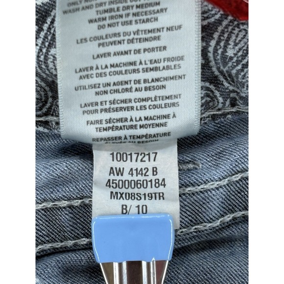 Ariat REAL Straight Leg Jeans Womens 27R Rainstorm Blue Stackable Faded Stretch - Picture 6 of 10